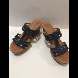 UGG Wedges Heel Sandal Slip On Sz 8
